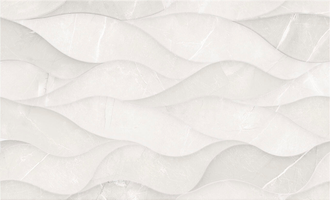 Dagora White Gloss Decor 33.3x55cm - £23.99 per M²