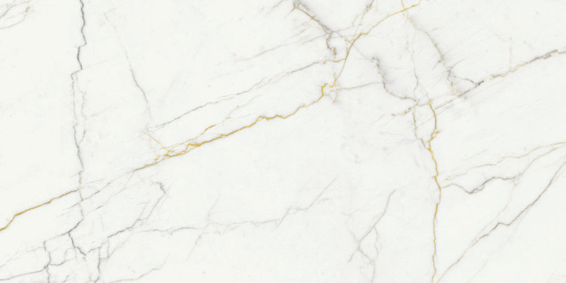 Verbier Gold polished porcelain tile showcasing rich veining and warm golden hues, perfect for luxurious spaces.