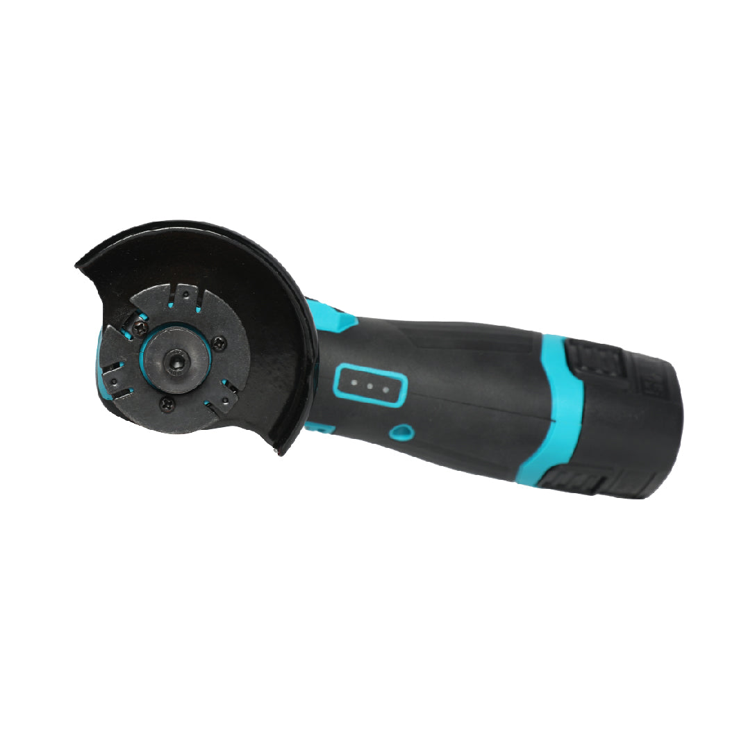 Bihui Mini Cordless Angle Grinder (BU-AGMN3M) with diamond blade for cutting and roughing tiles.