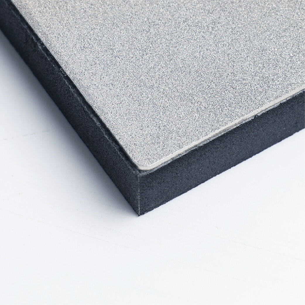 Bihui Rectangular Diamond Hand Polishing Pad - 400 Grit with soft EVA backing for comfortable grip.