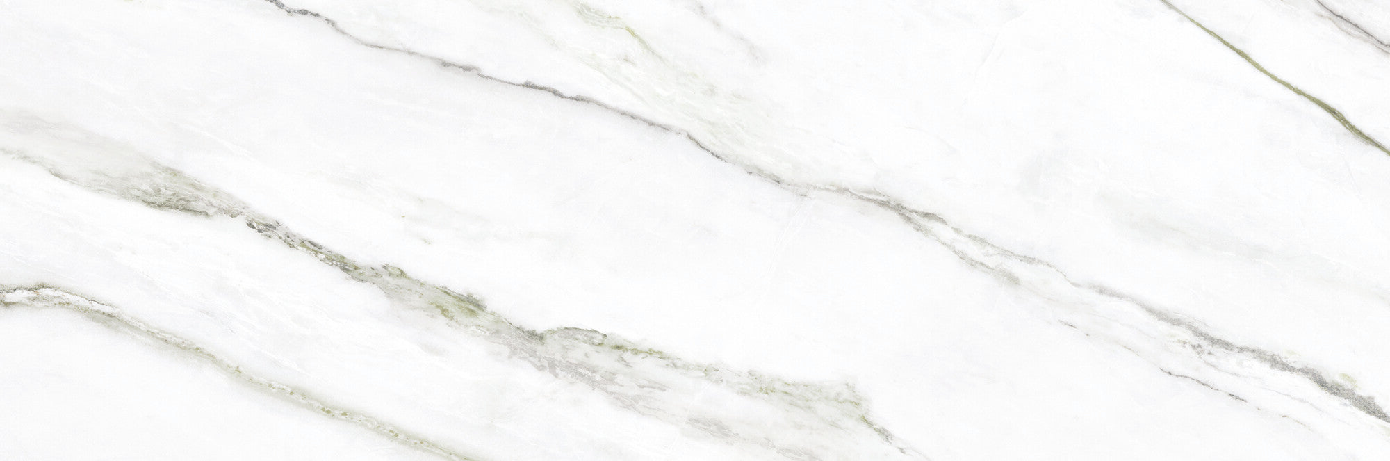 Calacatta Green ceramic wall tile featuring elegant white tones with soft green and charcoal veins.