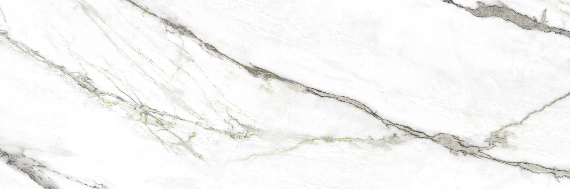 Calacatta Green ceramic wall tile showcasing a luxurious surface with white tones and soft green veins.