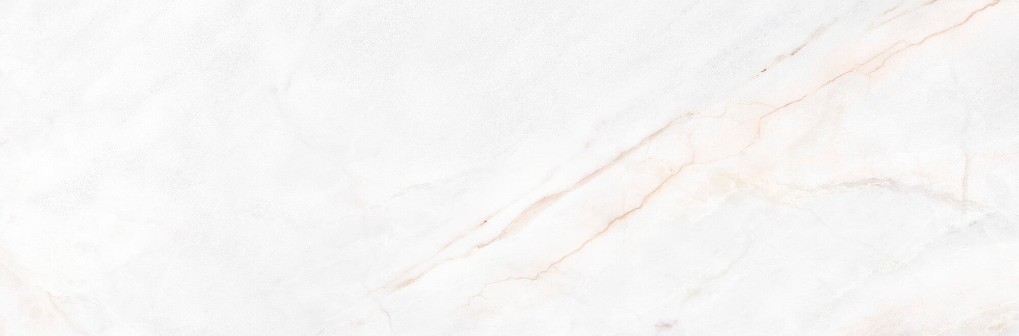 Lia White 33.3x100cm matt ceramic wall tile with soft white surface and delicate pinkish veining.