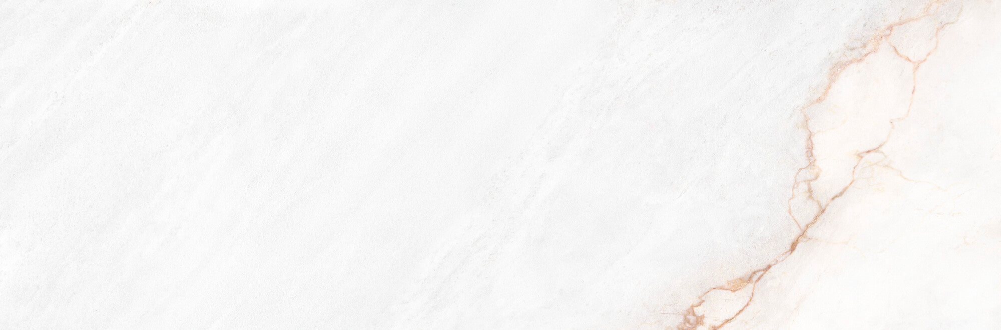 Lia White 33.3x100cm ceramic wall tile featuring soft white base and delicate pink veining.