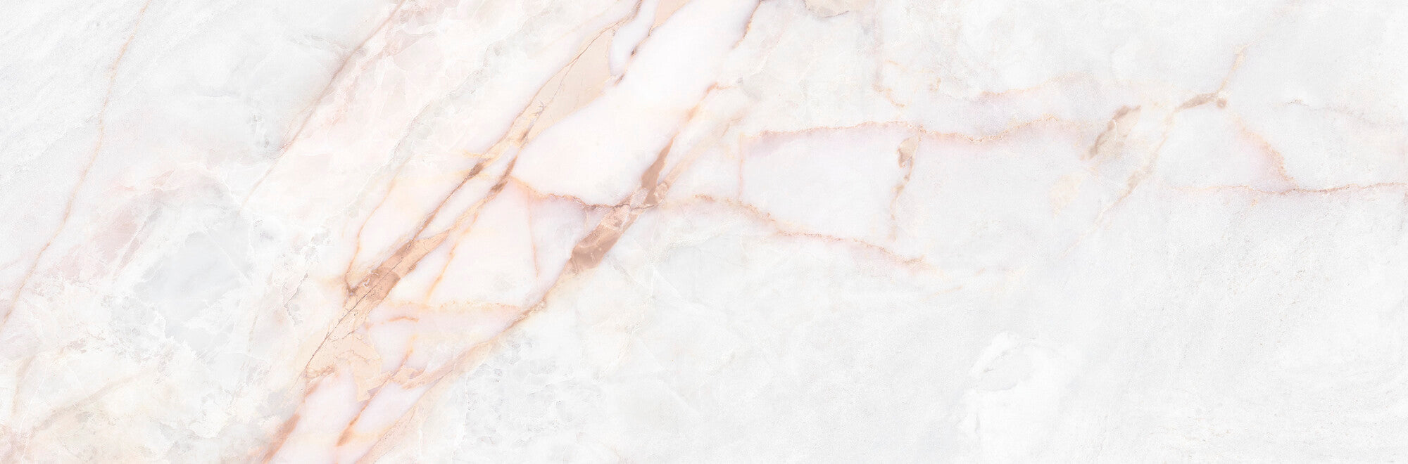Lia White 33.3x100cm ceramic wall tile with soft white and pink veining design.