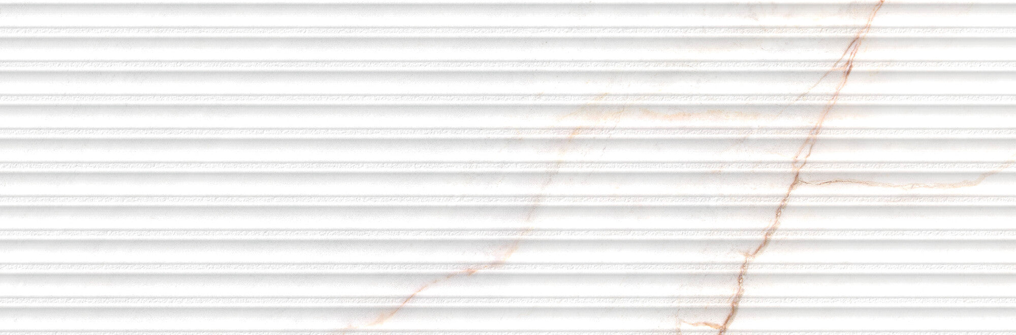 Lia White Decor 33.3x100cm ceramic wall tile featuring subtle relief and soft pinkish veining.