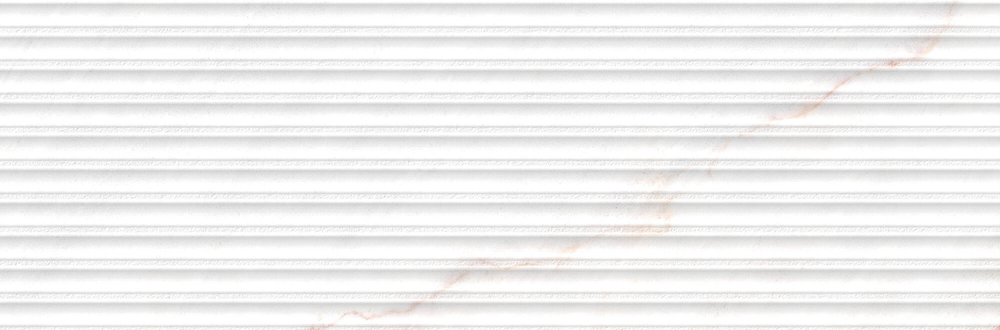 Lia White Decor 33.3x100cm ceramic wall tile with subtle linear relief and soft pinkish veining.