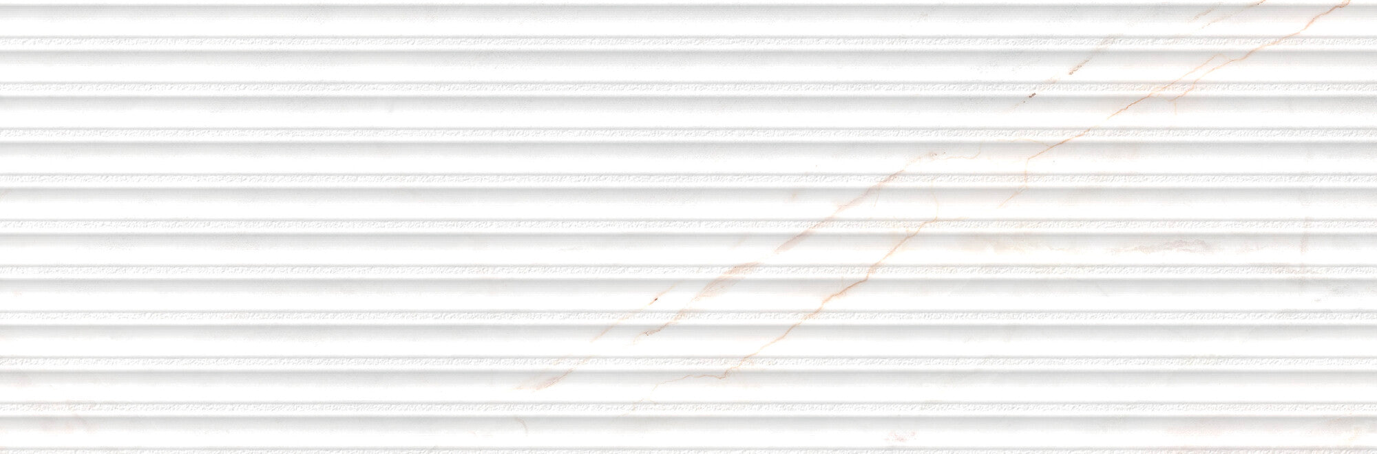 Lia White Decor 33.3x100cm ceramic wall tile with linear relief and soft pinkish veining, refined interior style.