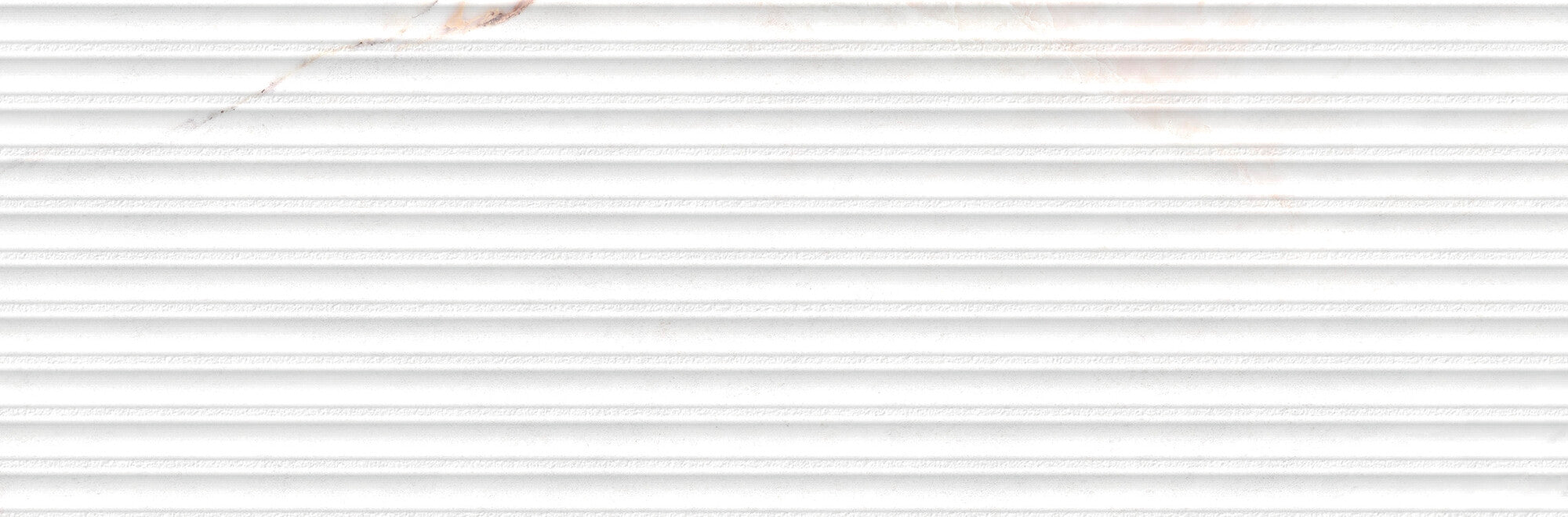 Lia White Decor 33.3x100cm ceramic wall tile with linear relief and pinkish veining for elegant interiors.