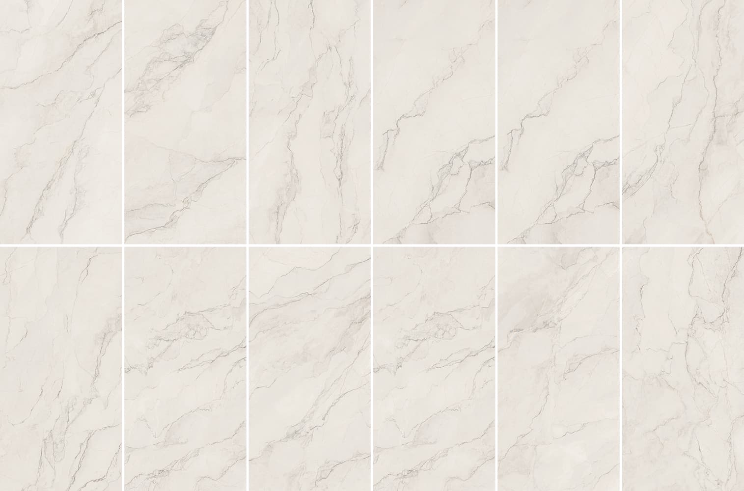 Bolgheri Stone White 60x120cm porcelain tile with subtle veining and soft tonal variations.