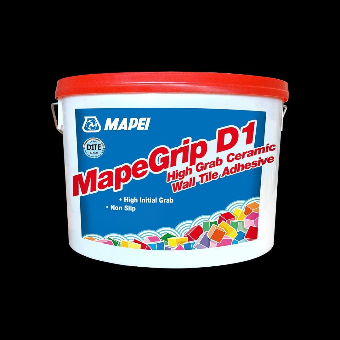 Mapei Mapegrip D1 Ready mix Wall Adhesive 2.5kg in a bucket, suitable for ceramic wall tiling.