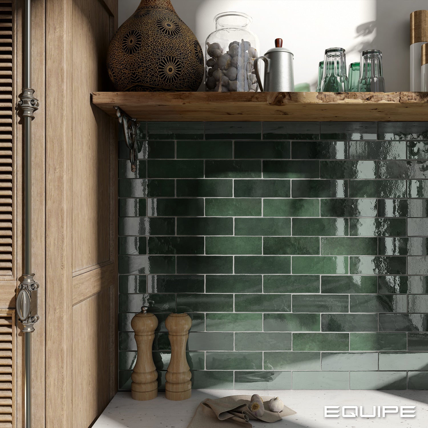 Artisan Moss Green 6.5x20cm - £26.99 per M²