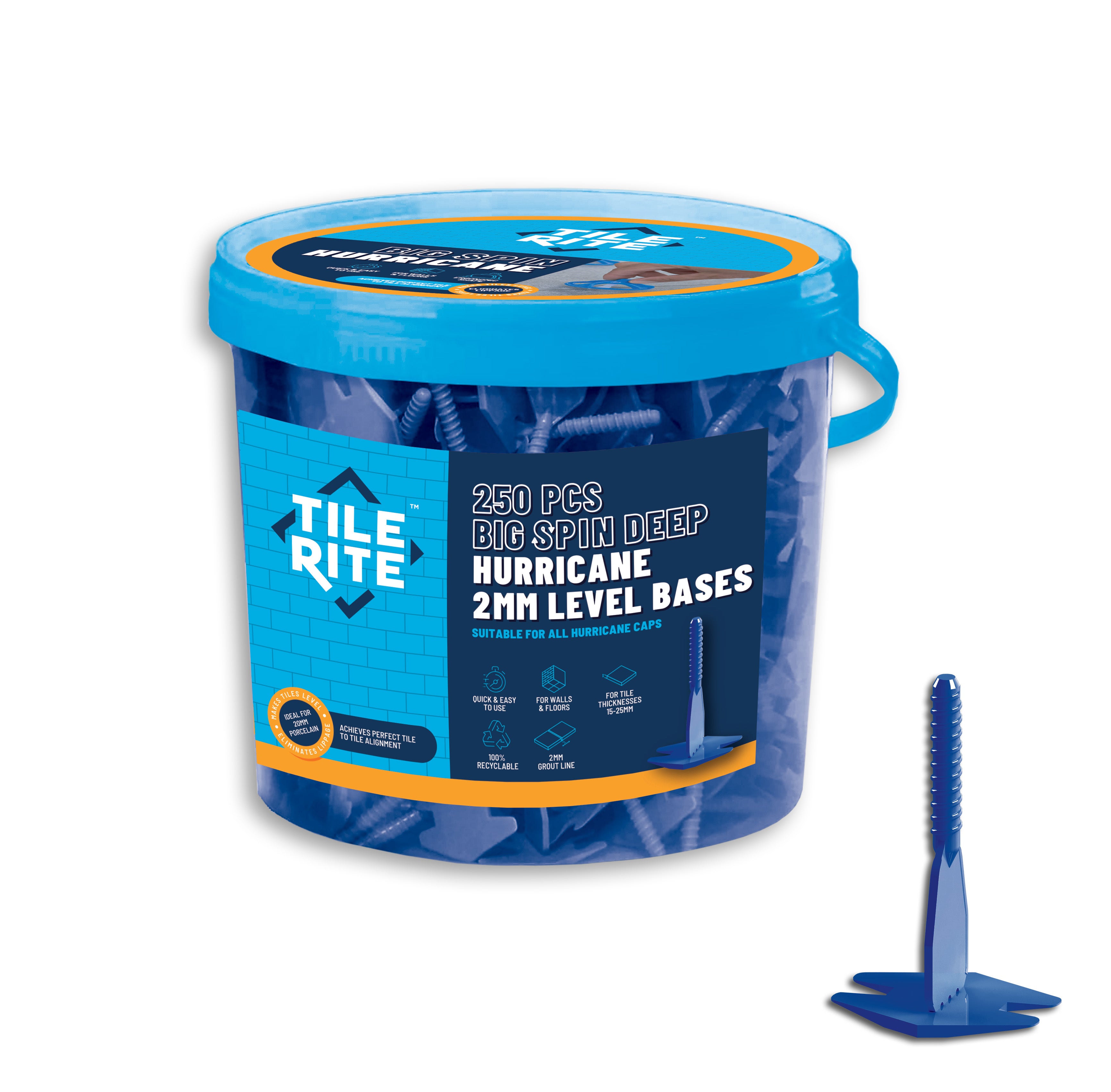 Tilerite Hurricane 20mm Paver Clips 2mm - 250 Pack