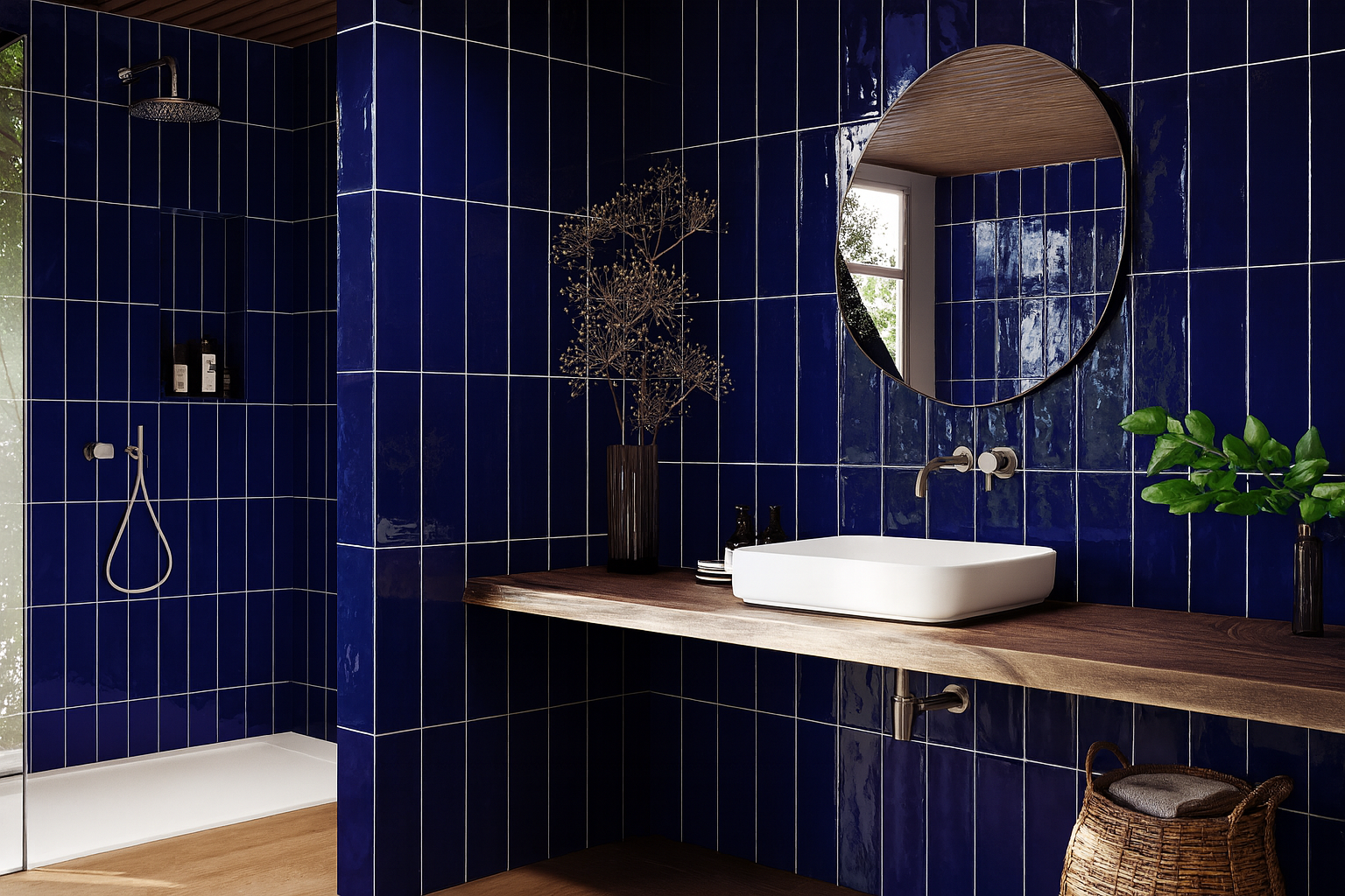 Rural Oxford Blue Gloss 7.5x30cm - £29.99 per M²