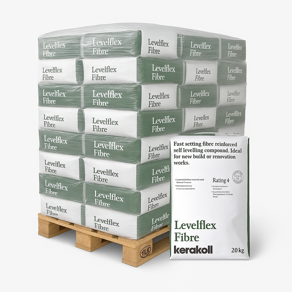 Kerakoll Levelflex Fibre Levelling Compound 20kg FULL PALLET with 48 bags for fast setting and renovation works.
