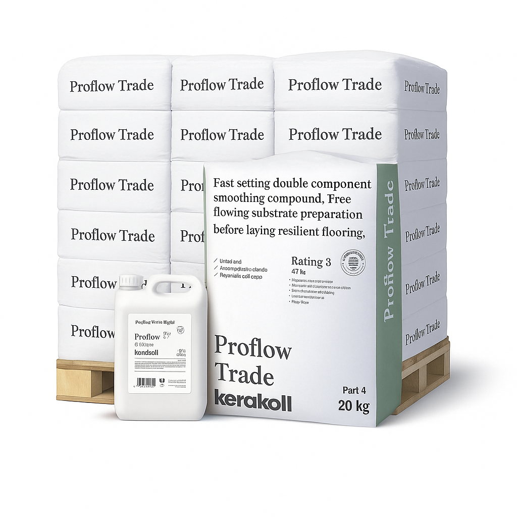 Kerakoll Proflow Trade Two Part Levelling 20kg FULL PALLET [48 BAGS & BOTTLES]