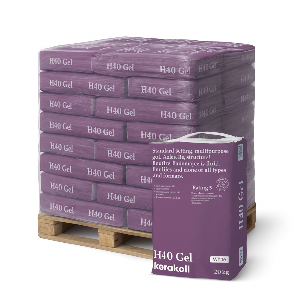 Kerakoll H40 Gel Slowset S1 White 20kg Full Pallet (48 BAGS)