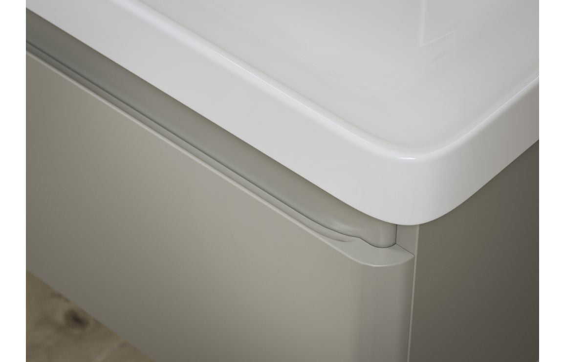 Osmos 805mm Wall Hung 1 Drawer Basin Unit & Basin - Matt Latte