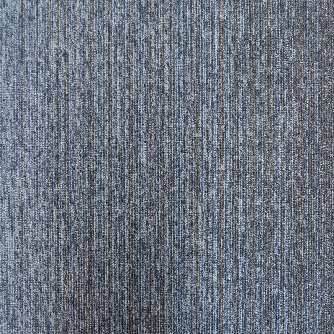 Burmatex Tivoli Mist Icelandic Isle Carpet Tile design featuring soft transitions of blue and grey colors.