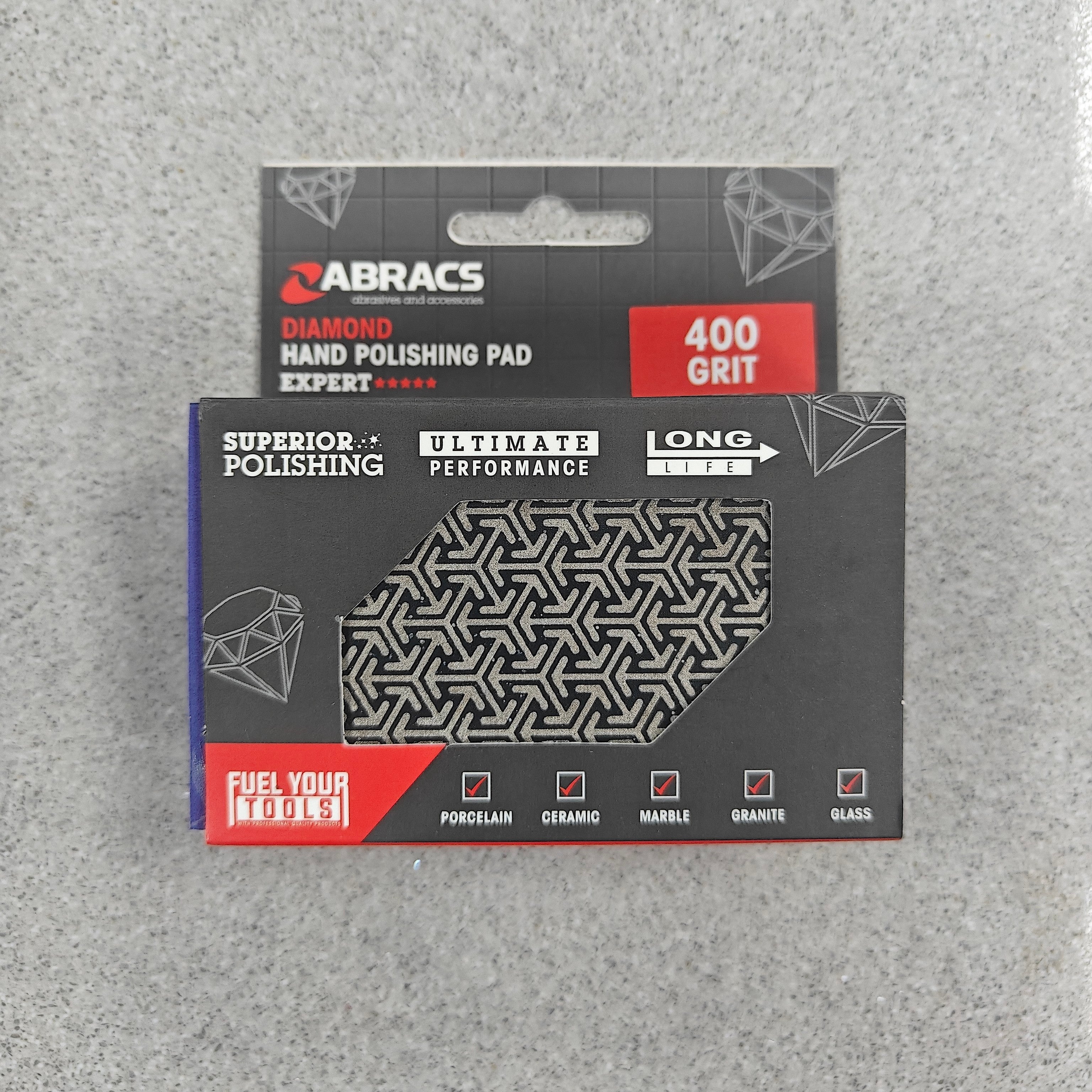 Abracs Diamond Hand Polishing Pad - 400 Grit