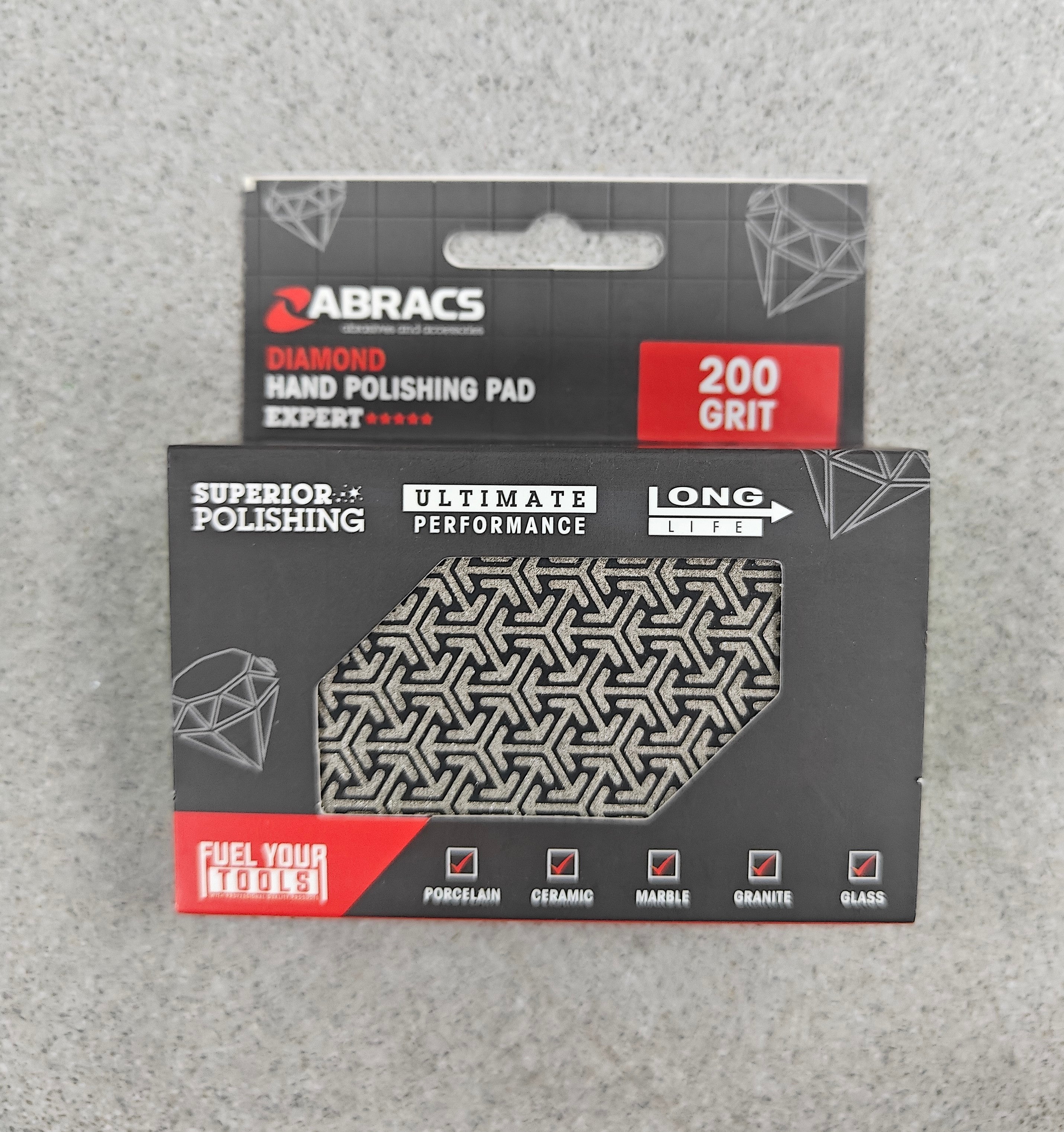 Abracs Diamond Hand Polishing Pad - 200 Grit