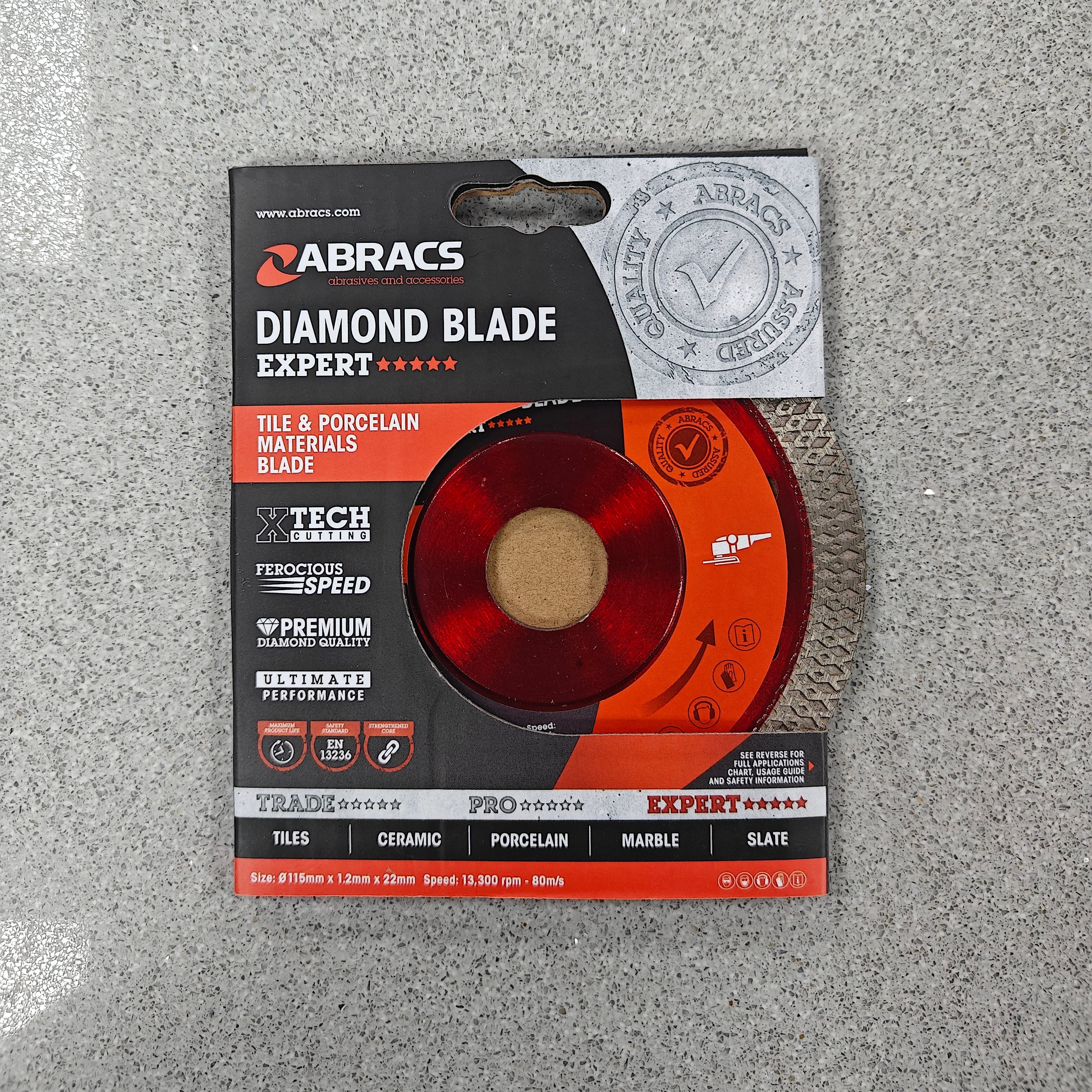 Abracs Expert Tile & Porcelain Grinder Blade 115mm