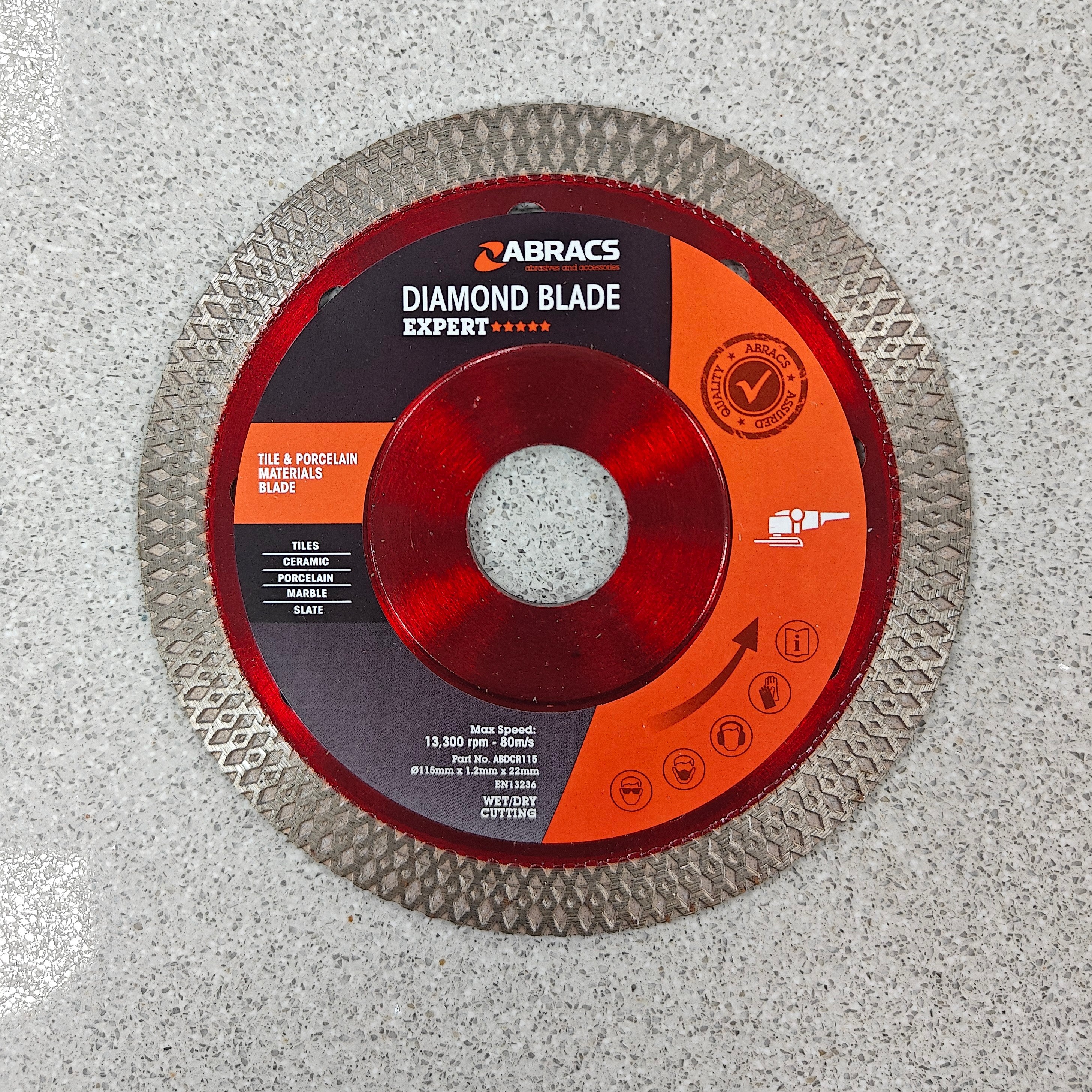 Abracs Expert Tile & Porcelain Grinder Blade 115mm