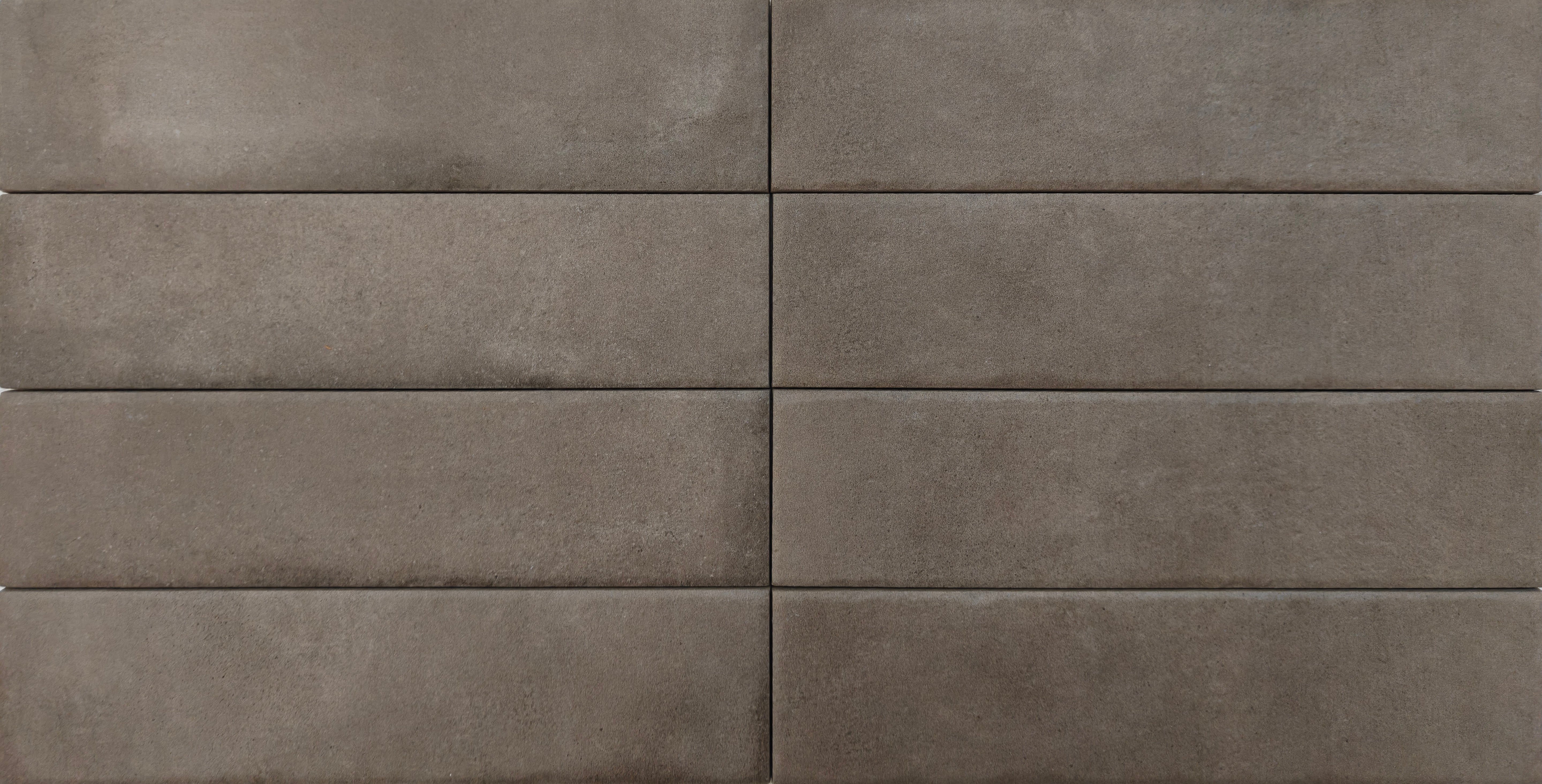Rewind Argilla ceramic tiles showcasing a soft, earthy hue and subtle mottled finish in 7x28cm size.