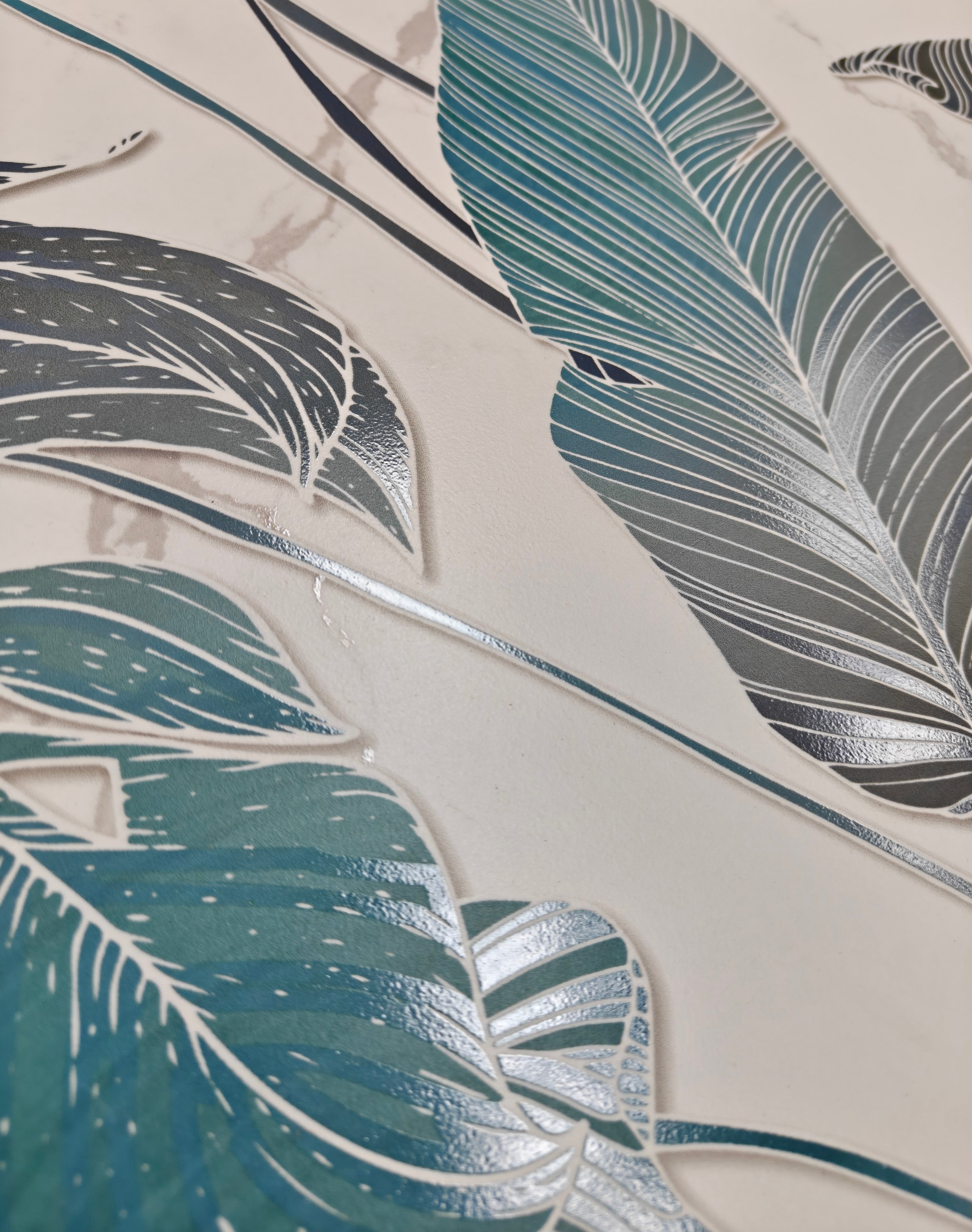 Vienna Green Floral Decor 30x60cm - £23.95 per M²