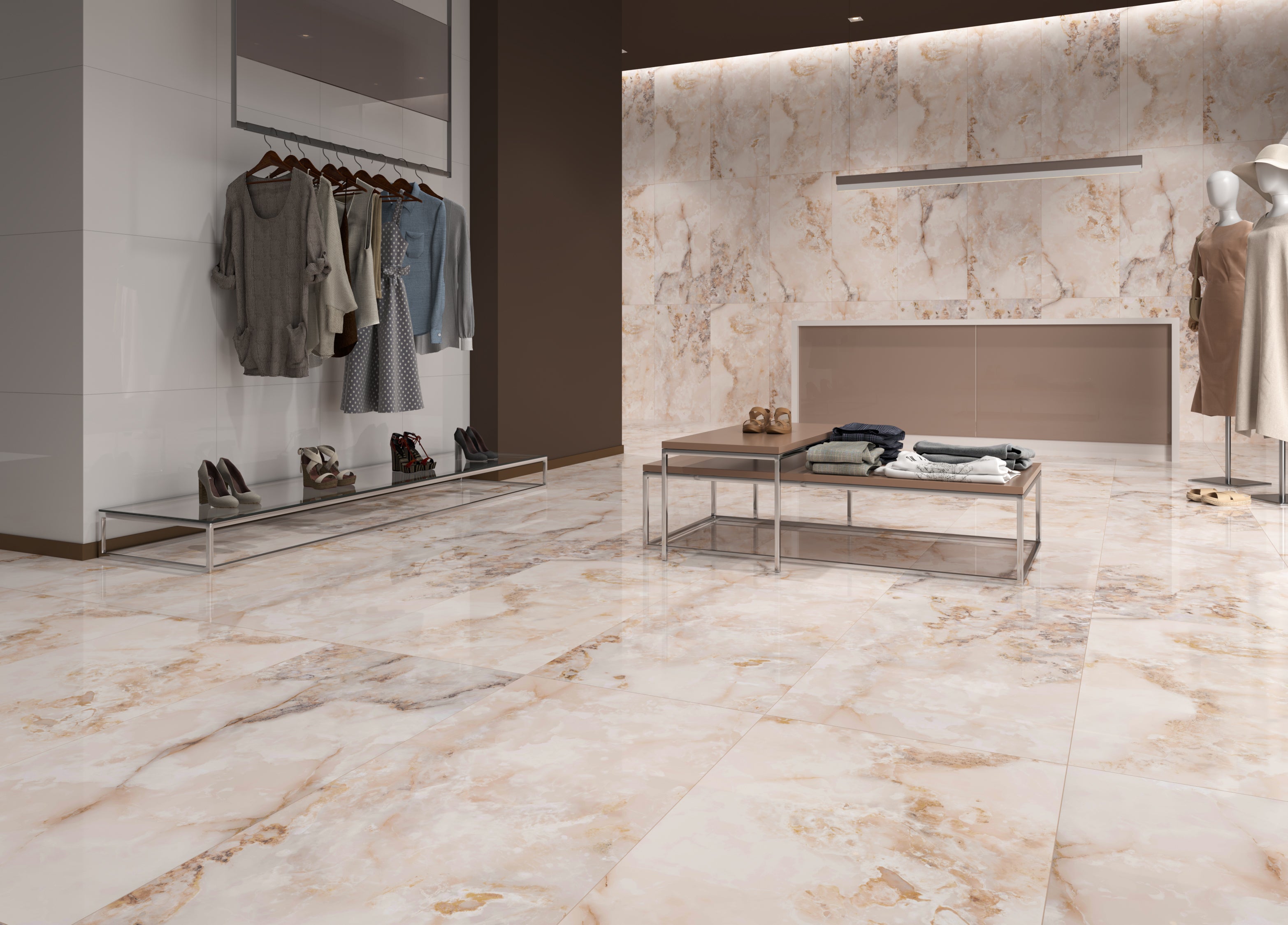 Elle Pink Polished 60x120cm - £36.99 per M²