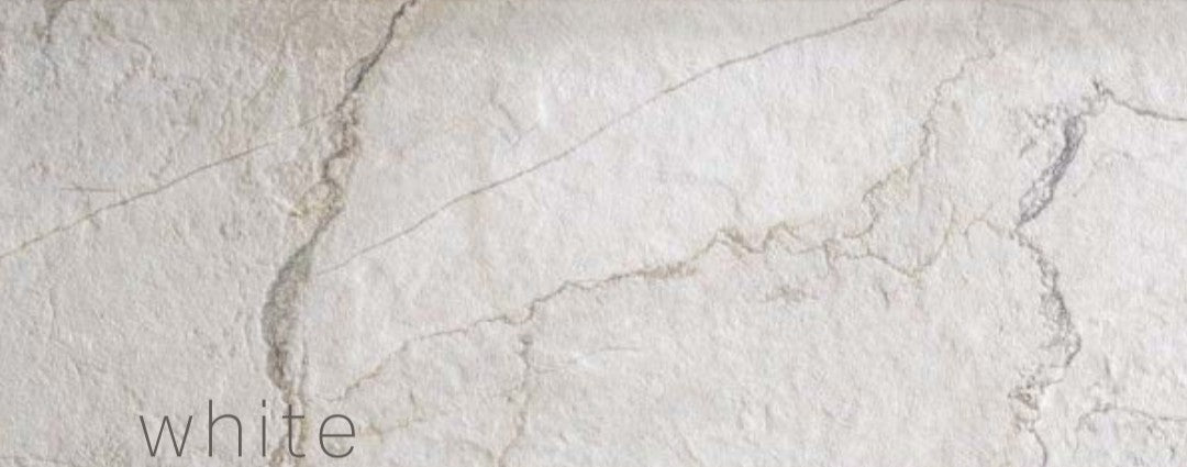 Bolgheri Stone White 60x120cm porcelain tile showcasing subtle veining and soft tonal variations.