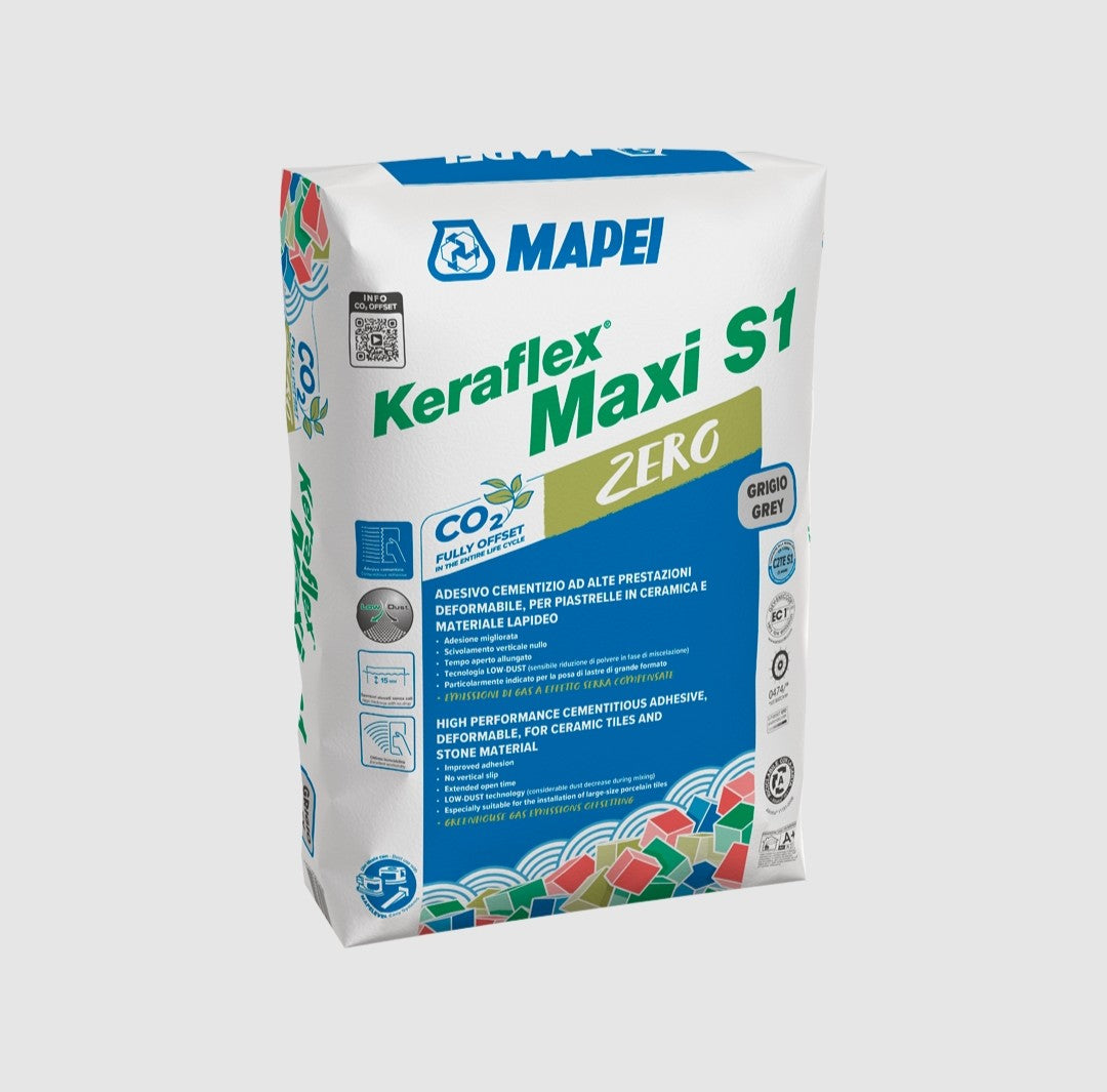 Mapei Keraflex Maxi S1 20kg cementitious adhesive for ceramic and stone tiles.