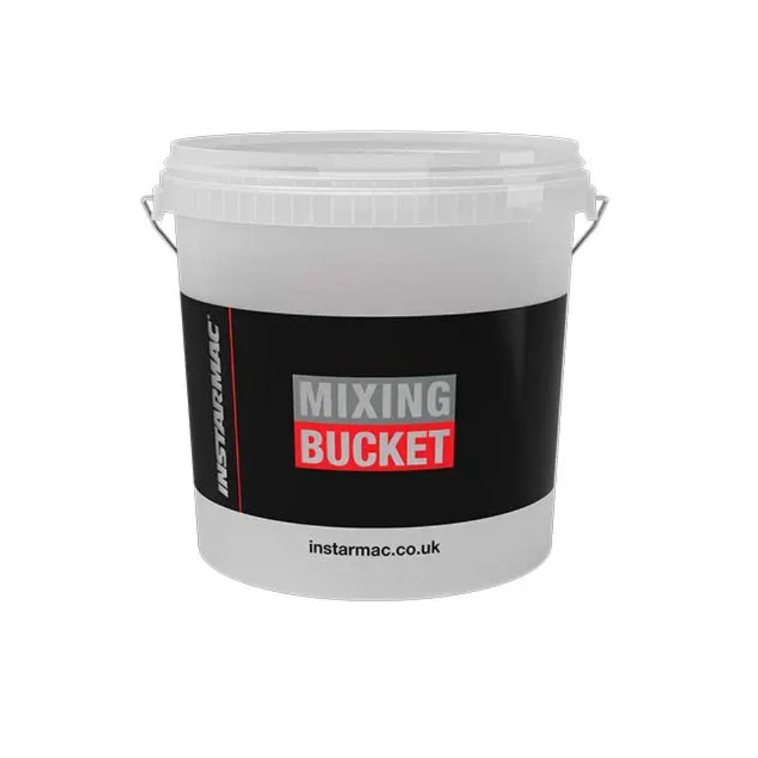 UltraTile large mixing bucket for adhesives, grouts, and compounds with clear measurement markings.