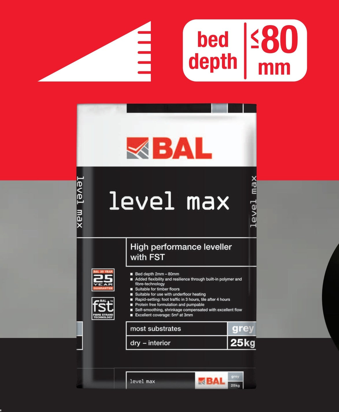 Bal Level Max Self Levelling Compound 25kg - Full Pallet 40 Bags