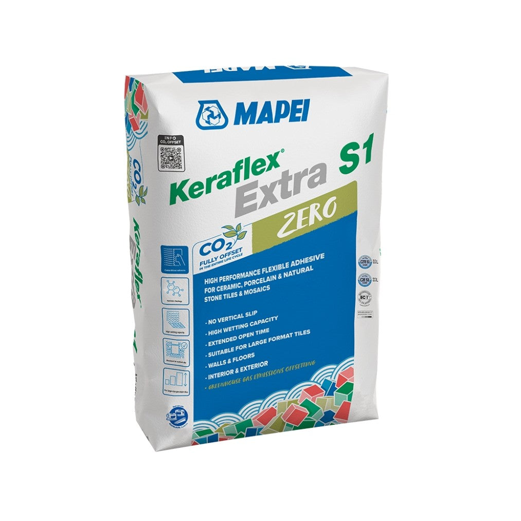 Mapei Keraflex Extra S1 Zero 20kg high-performance flexible adhesive for tiles and natural stone.