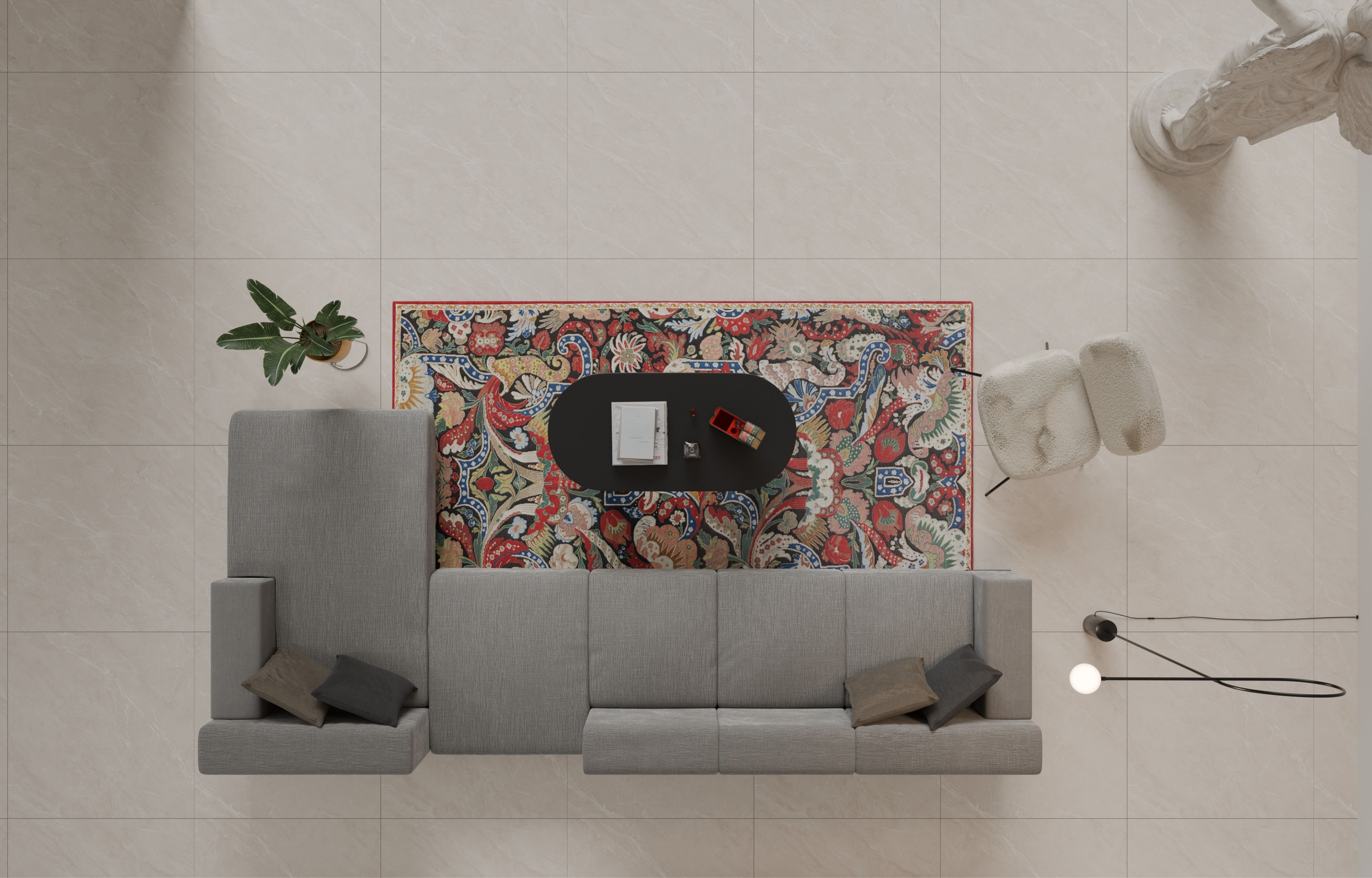 Uvildy Beige 80x80cm - £28.99 per M²