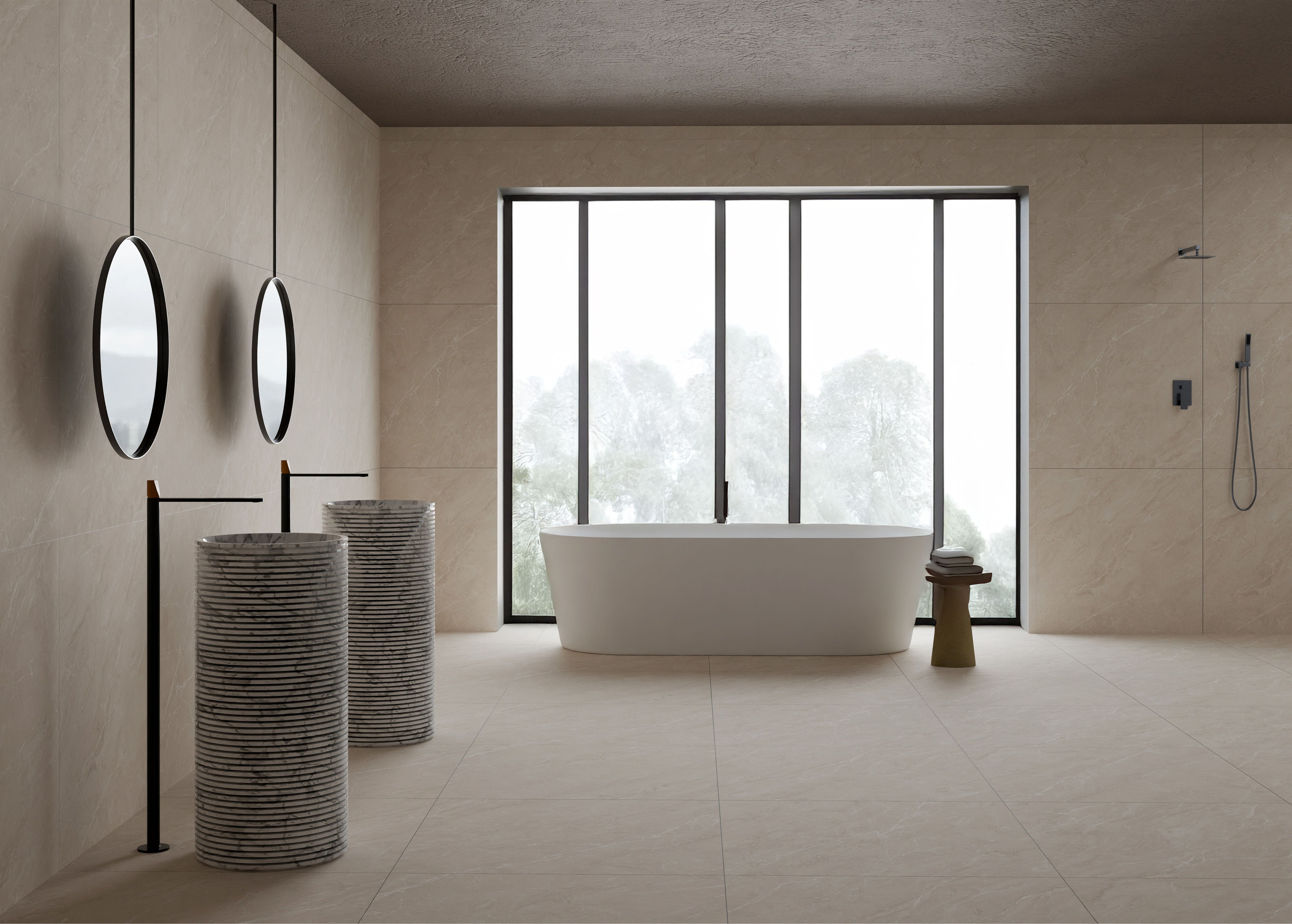 Uvildy Beige 80x80cm - £28.99 per M²