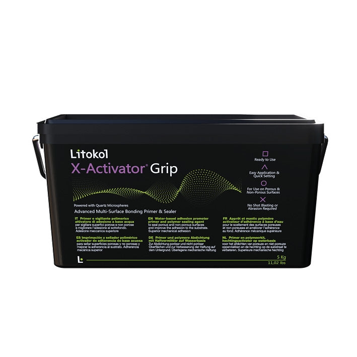 Litokol X-Activator Grip Primer 5kg container with advanced multi-surface bonding properties.