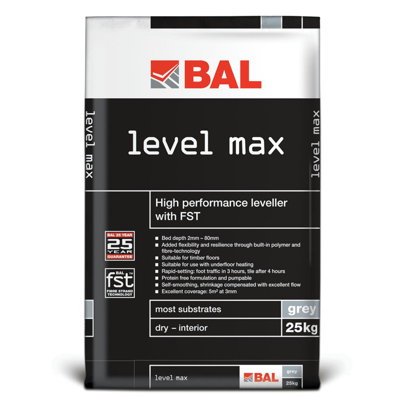 Bal Level Max Self Levelling Compound 25kg - Full Pallet 40 Bags
